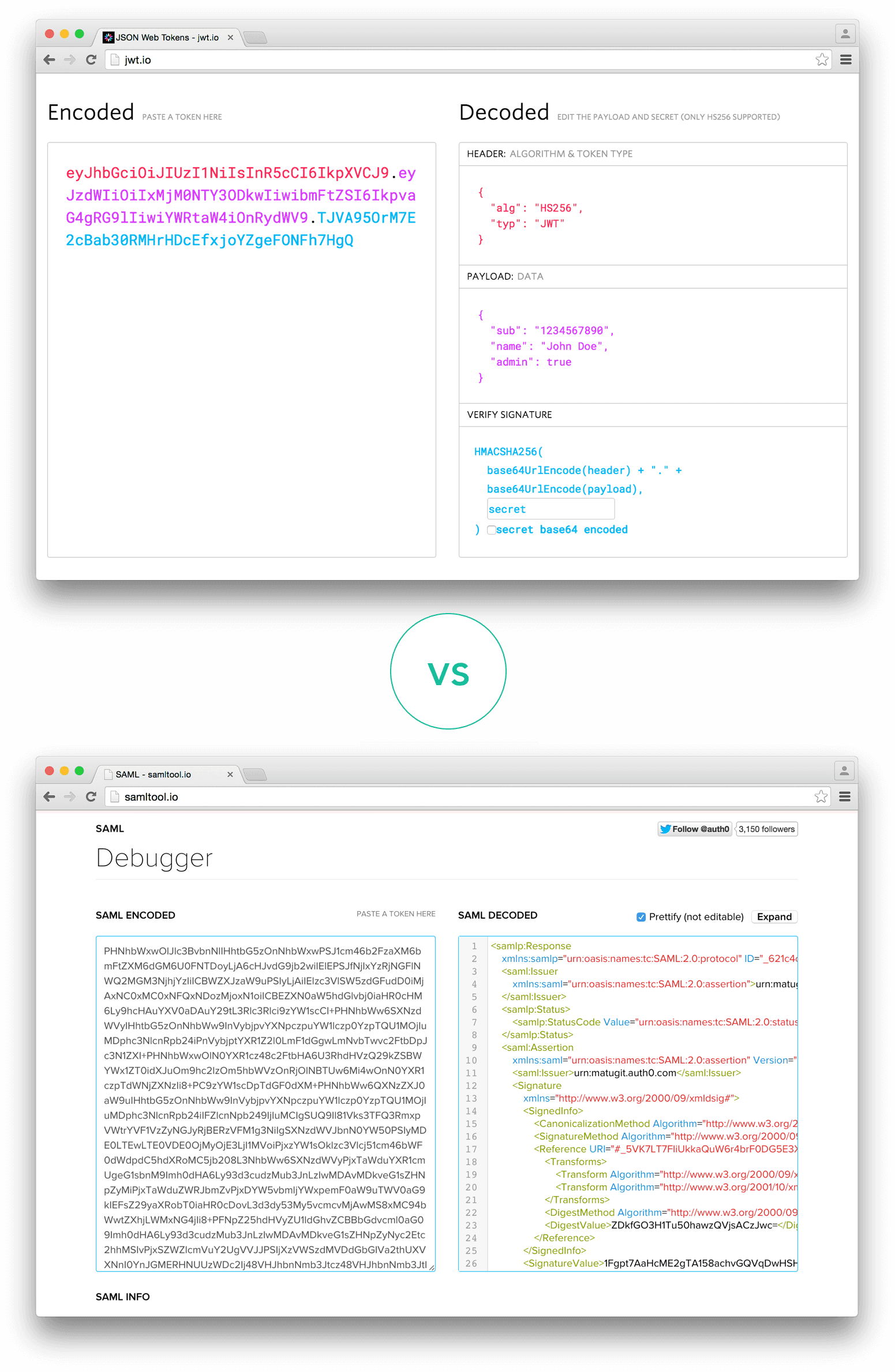 JWT vs SAML