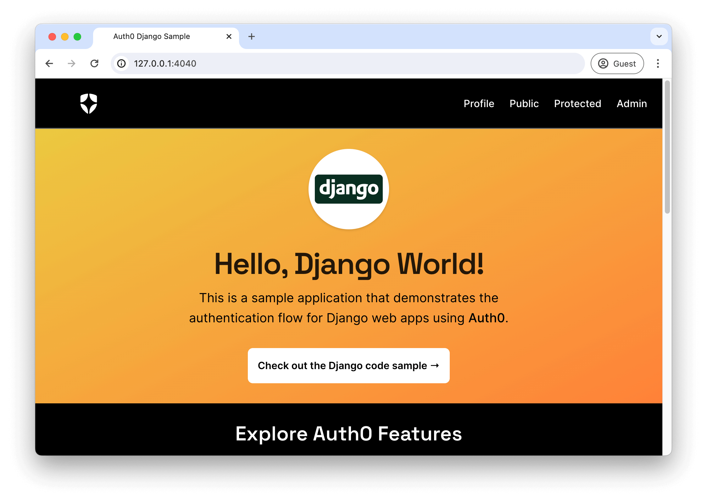 django home page app