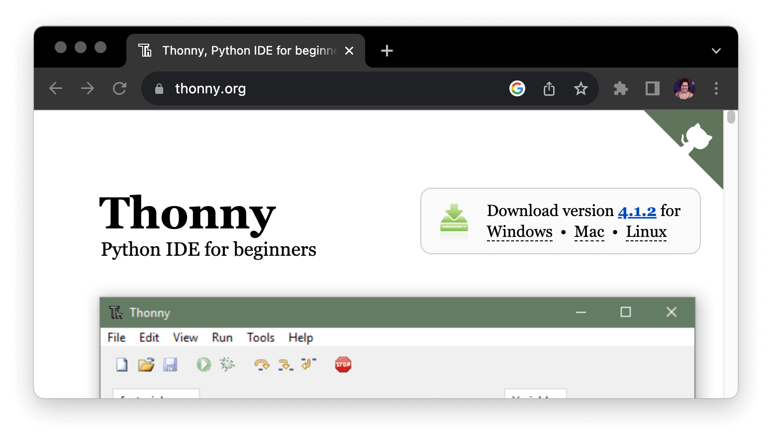 Thonny website