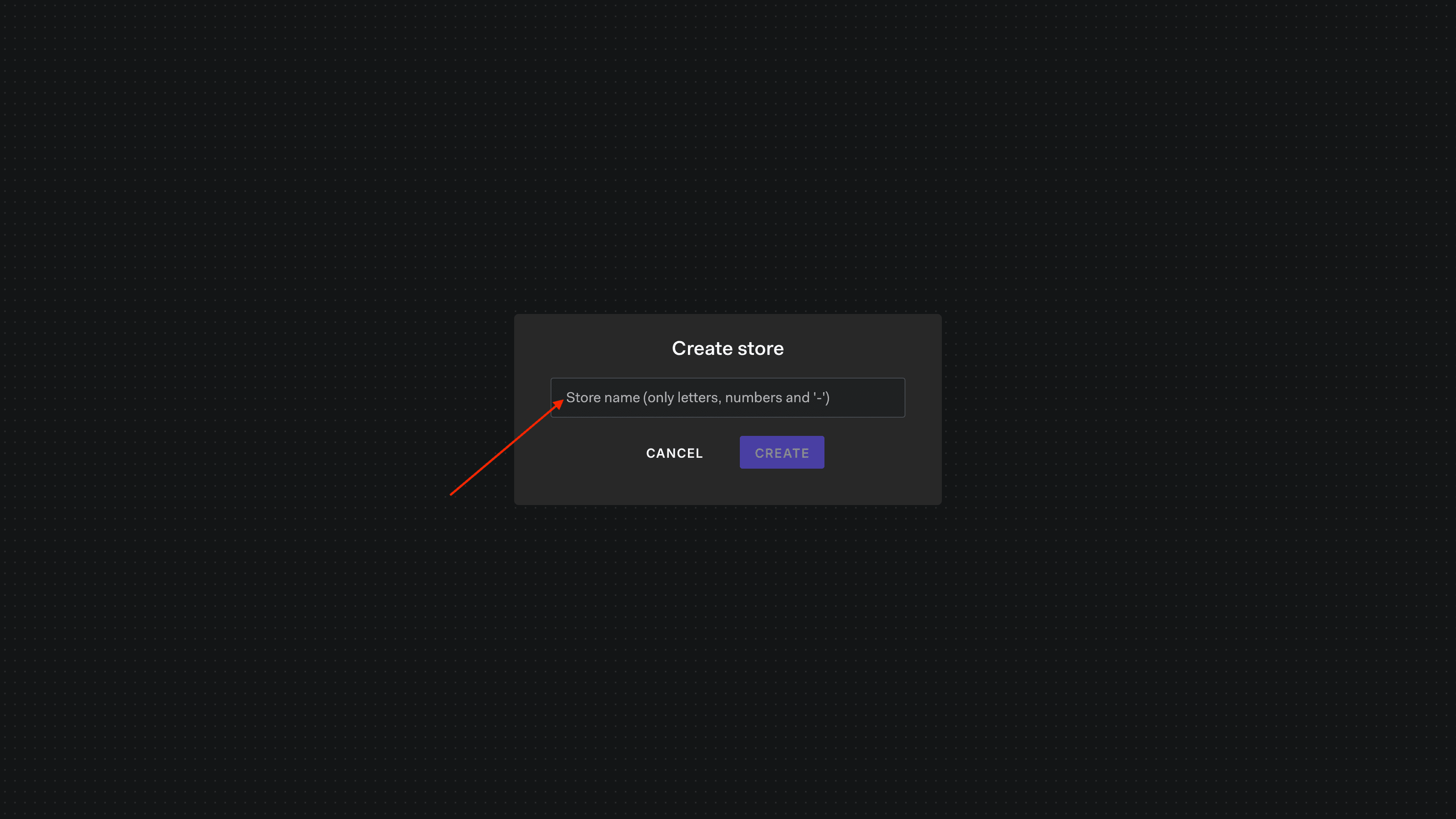 Image showing the FGA Playground new store prompt