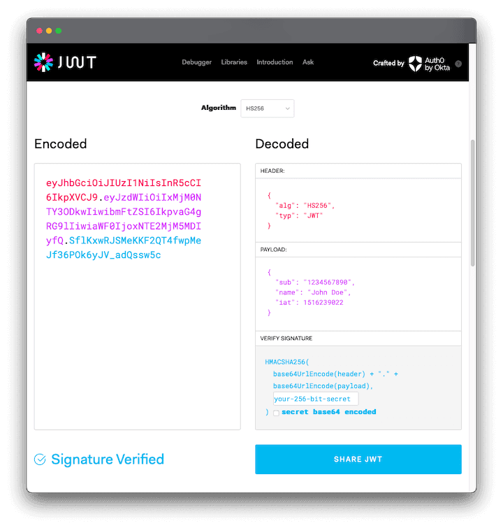 jwt.io debugger