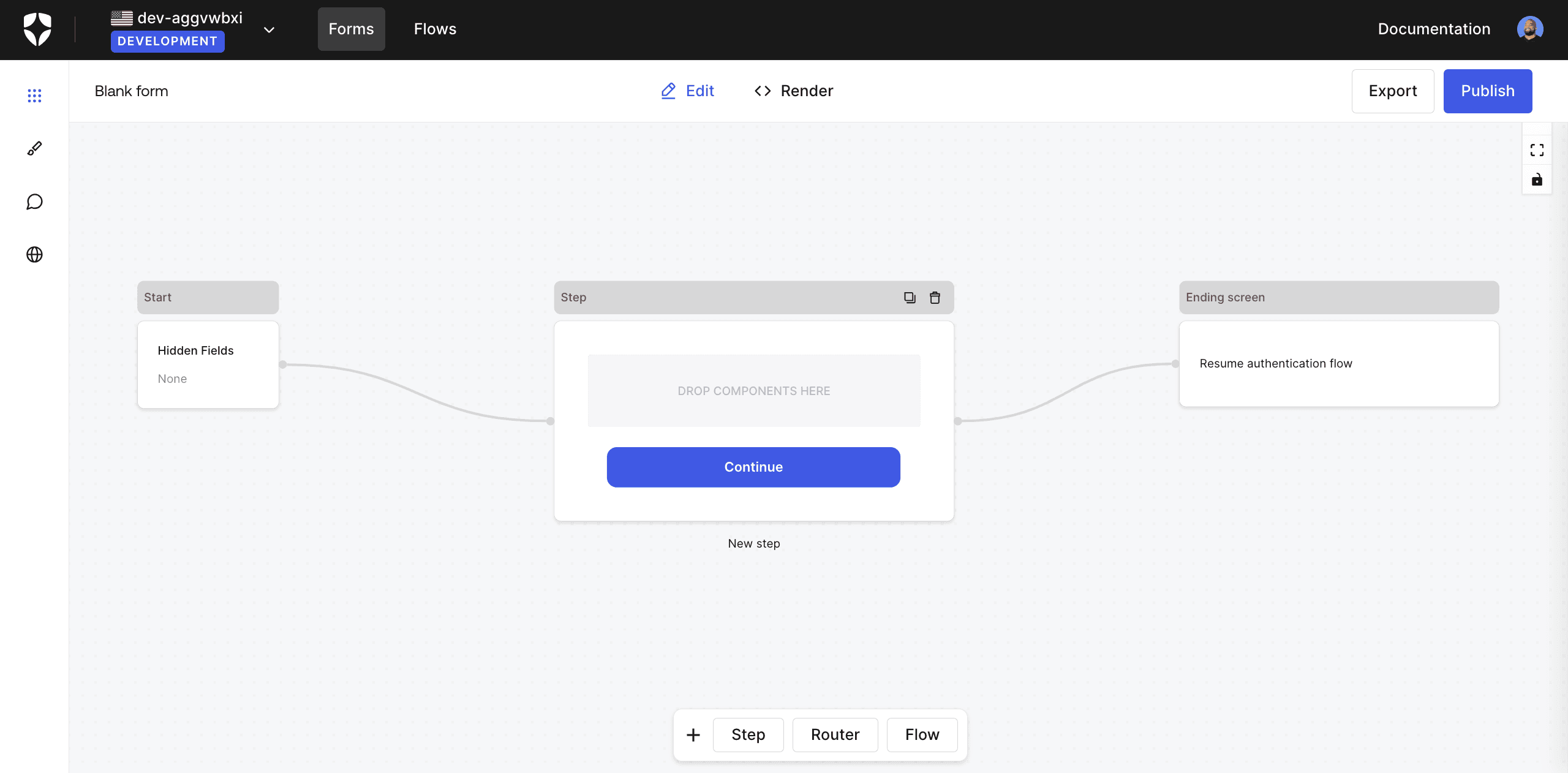 New Auth0 Form