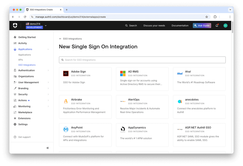 Configure a SAML SSO Integration