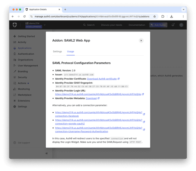 Create a Custom SAML SSO Integration